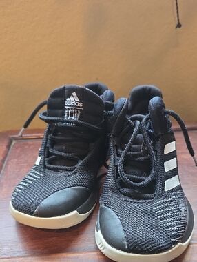 adidas Kids Black and White Knit Sneakers